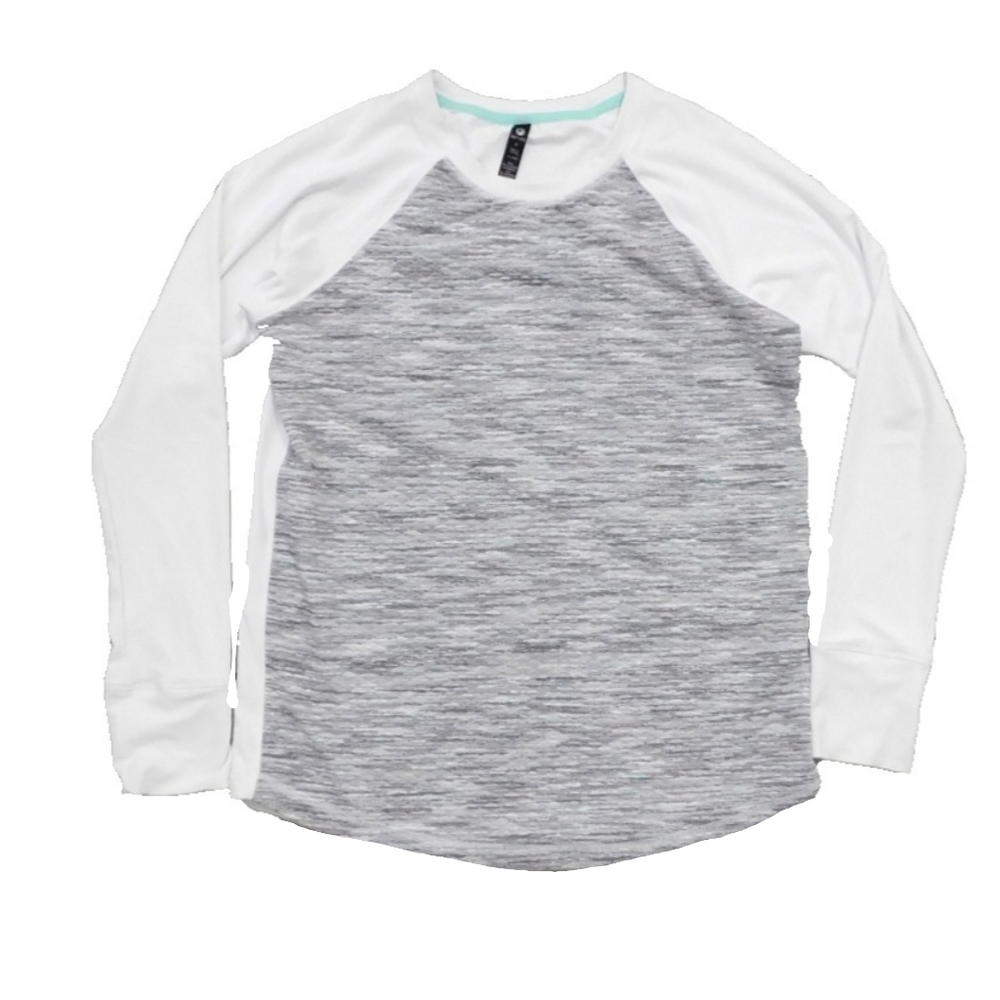 90° by REFLEX GRAY & WHITE ATHLETIC/LOUNGING TOP - Picture 3 of 5